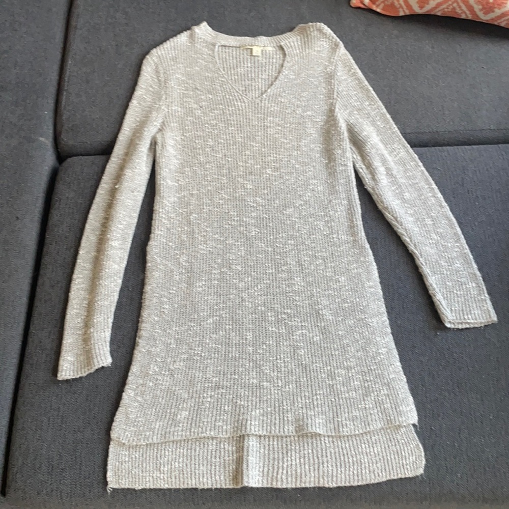 Grey keyhole sweater